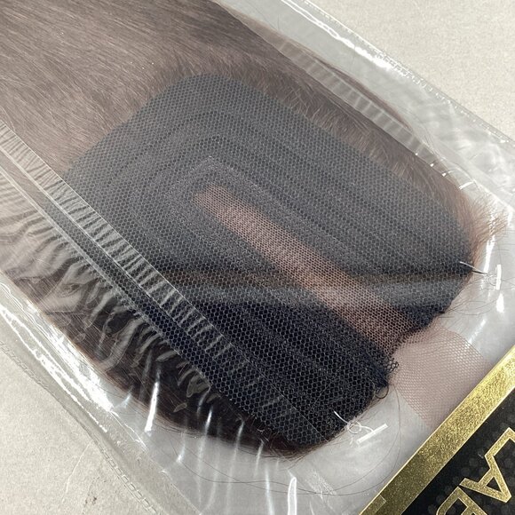 14” Straight #4 Dark Brown XL Lace Closure Unprocessed Human Hair - Picture 4 of 5